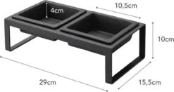 Yamazaki Eetbak - Voederbak Kat - Tweeledig - Zwart 14 Yamazaki Eetbak - Voederbak Kat - Tweeledig - Zwart -Kattenproducten 1200x636 1