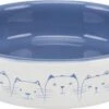 Trixie Voerbak / Drinkbak Kat Platte Neus Lichtblauw / Wit (300 ML 15 CM) -Kattenproducten 1200x650