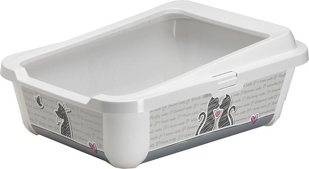 Moderna Trendy Cat Open - Grijs - Kattenbak - 50.5 X 38.5 X 18 Cm 4 Moderna Trendy Cat Open - Grijs - Kattenbak - 50.5 X 38.5 X 18 Cm - Afbeelding 2