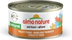 Almo Nature Natvoer Voor Katten - HFC Natural - 24 X 70g - Kip En Tonijn - 24 X 70 Gram -Kattenproducten 1200x659