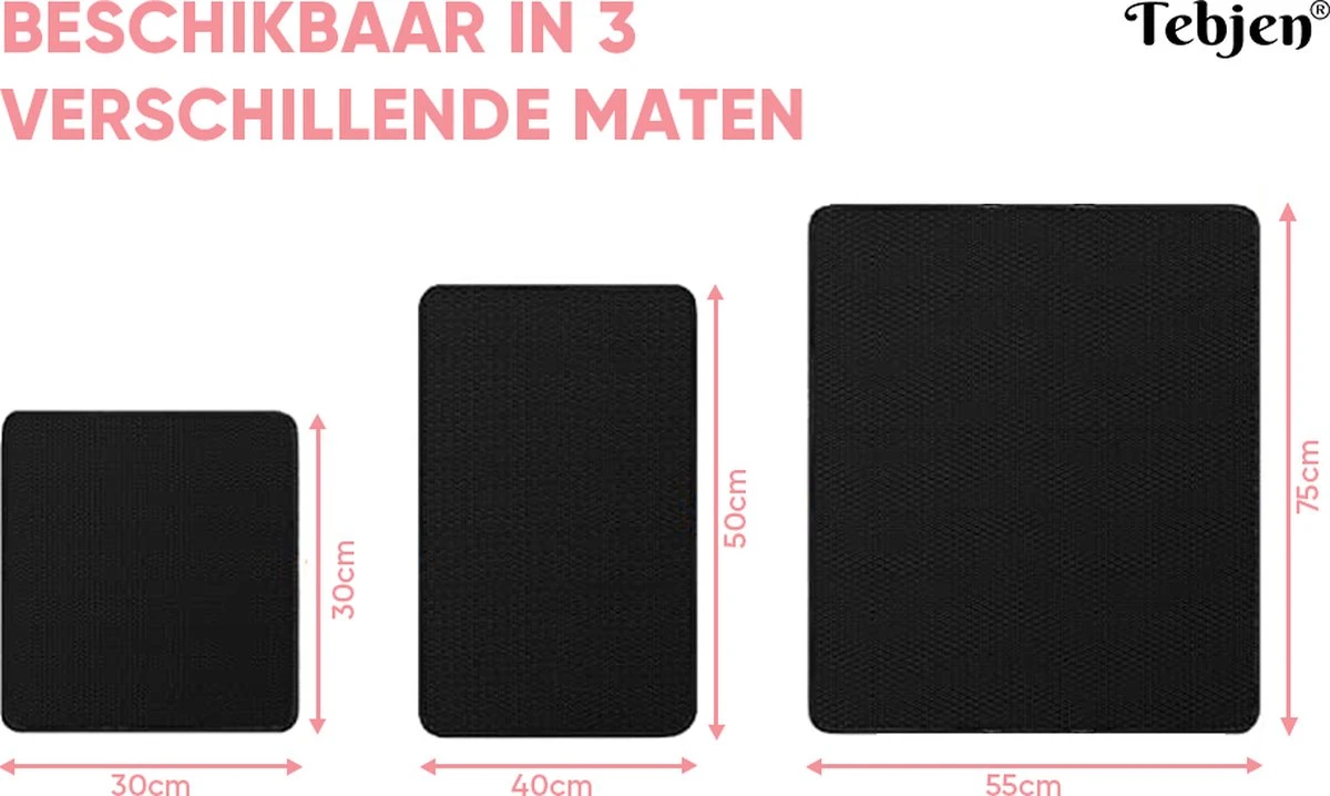 TEBJEN Kattenbakmat – Kattenbak Mat Grit Opvanger - Schoonloop Katten Mat – Dubbele Waterdichte Laag – Uitloopmat Kattenbak – Kattenbak Accessoires - Met Speelgoedmuisje En Schepje - 30cm * 30cm 6 TEBJEN Kattenbakmat – Kattenbak Mat Grit Opvanger - Schoonloop Katten Mat – Dubbele Waterdichte Laag – Uitloopmat Kattenbak – Kattenbak Accessoires - Met Speelgoedmuisje En Schepje - 30cm * 30cm - Afbeelding 4