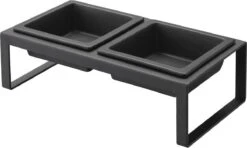 Yamazaki Eetbak - Voederbak Kat - Tweeledig - Zwart 17 Yamazaki Eetbak - Voederbak Kat - Tweeledig - Zwart -Kattenproducten 1200x720 1