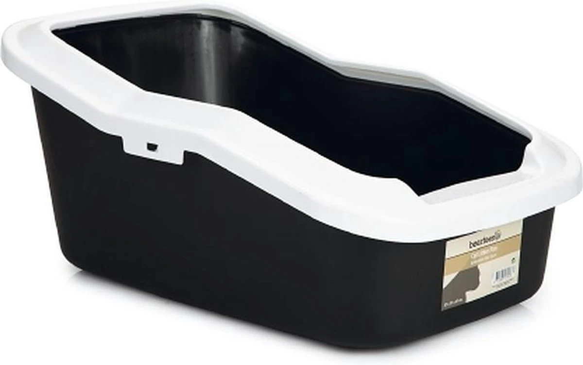 Beeztees Blitz Kattenbak Open Inclusief Rand. Zwart/Wit. 57 X 37 X 27 4 Beeztees Blitz Kattenbak Open Inclusief Rand. Zwart/Wit. 57 X 37 X 27 - Afbeelding 2