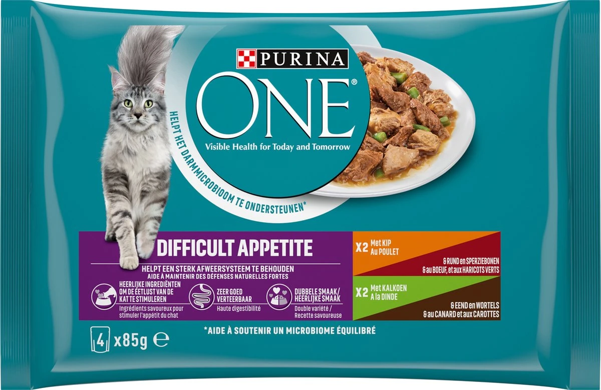 Purina ONE Difficult Appitite Kip - Kattenvoer - 48 X 85g 4 Purina ONE Difficult Appitite Kip - Kattenvoer - 48 X 85g - Afbeelding 2