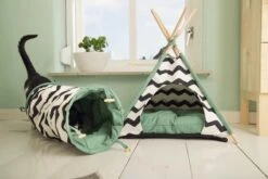 Beeztees Kioni Tipi Tent - Kattenhuis - Zwart/Wit - 50x50x70 Cm 20 Beeztees Kioni Tipi Tent - Kattenhuis - Zwart/Wit - 50x50x70 Cm -Kattenproducten 1200x800 52