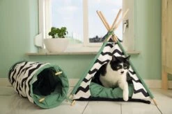 Beeztees Kioni Tipi Tent - Kattenhuis - Zwart/Wit - 50x50x70 Cm 21 Beeztees Kioni Tipi Tent - Kattenhuis - Zwart/Wit - 50x50x70 Cm -Kattenproducten 1200x800 53