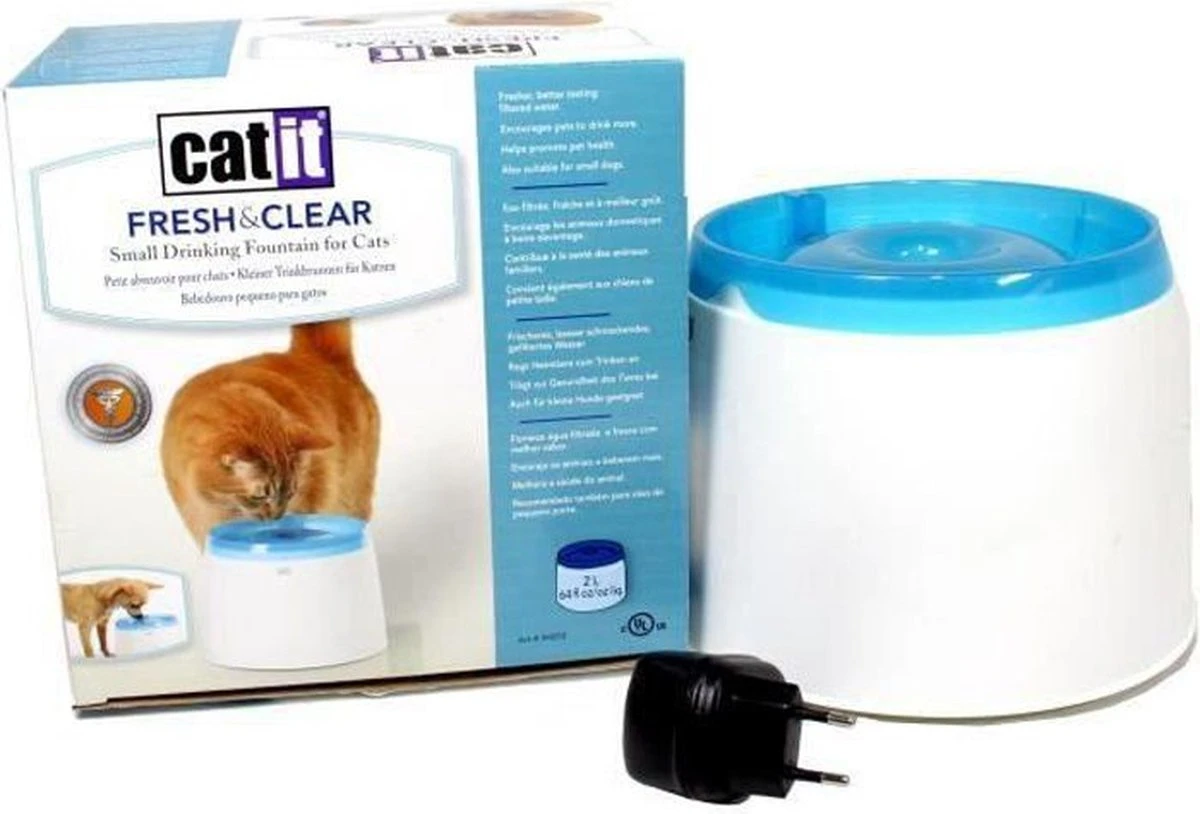 Catit Fresh And Clear - Drinkfontein Kat - Blauw /Wit - 2 L 12 Catit Fresh And Clear - Drinkfontein Kat - Blauw /Wit - 2 L - Afbeelding 10