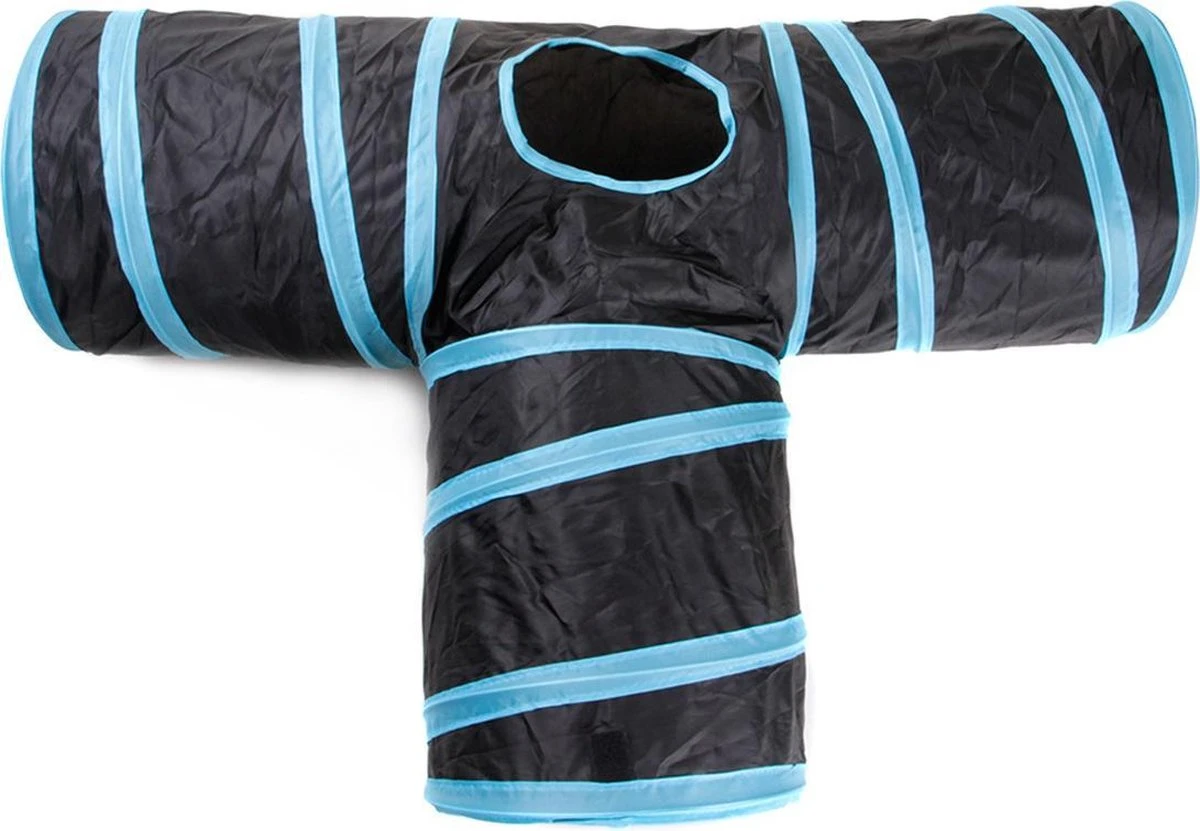 Merkloos Kattentunnel - Opvouwbaar - 3 Gangen - Voor Binnen En Buiten 4 Merkloos Kattentunnel - Opvouwbaar - 3 Gangen - Voor Binnen En Buiten - Afbeelding 2