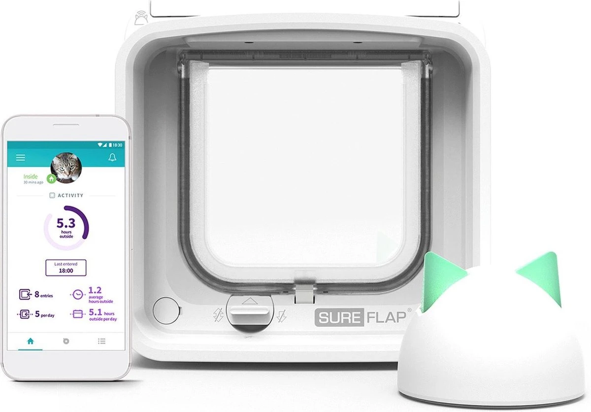 Sureflap Microchip Kattenluik Connect Bundel - - Wit 3 Sureflap Microchip Kattenluik Connect Bundel - - Wit