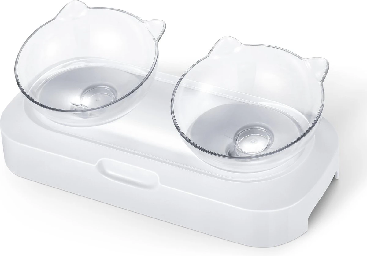 Behave Dubbele Voerbak - Drinkbak - Katten - Verstelbaar - Wit 9 Behave Dubbele Voerbak - Drinkbak - Katten - Verstelbaar - Wit - Afbeelding 7