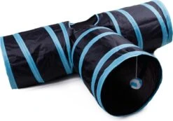 Merkloos Kattentunnel - Opvouwbaar - 3 Gangen - Voor Binnen En Buiten