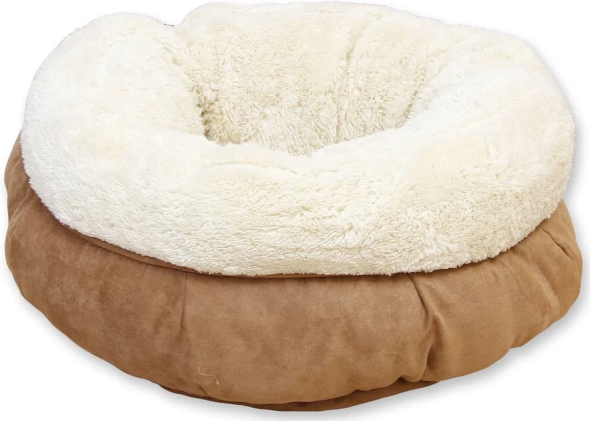 All For Paws Donut Bed – Kattenmand – Biedt Warmte En Comfort Voor Katten Of Kleine Honden – Ø 45cm – Beige – Wasbaar Met De Hand 4 All For Paws Donut Bed – Kattenmand – Biedt Warmte En Comfort Voor Katten Of Kleine Honden – Ø 45cm – Beige – Wasbaar Met De Hand - Afbeelding 2