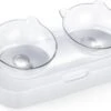 Behave Dubbele Voerbak - Drinkbak - Katten - Verstelbaar - Wit 1 Behave Dubbele Voerbak - Drinkbak - Katten - Verstelbaar - Wit -Kattenproducten 1200x875
