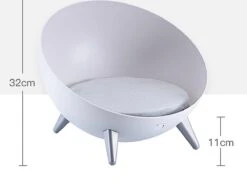 Cats&Co Hemisferische Designer Kattenstoel Kunststof Wit 7 Cats&Co Hemisferische Designer Kattenstoel Kunststof Wit -Kattenproducten 1200x886