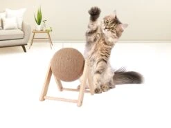 Janse Katten Krab Bal - Katten Speelgoed - Krabmeubel - Kattenkrabpaal - Krabplank - Krabbal - Kattenspeeltje - Krabbol - Inclusief Kattenkruid -Kattenproducten 1200x898 1