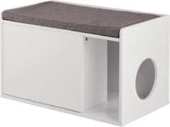 Relaxdays Kattenbak Ombouw - Met Zitkussen - Kattenhuis Wit - Kattenmeubel - Kattenkast 20 Relaxdays Kattenbak Ombouw - Met Zitkussen - Kattenhuis Wit - Kattenmeubel - Kattenkast -Kattenproducten 1200x898 5