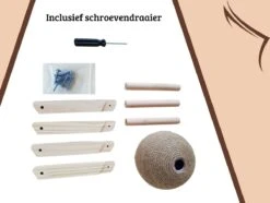 Janse Katten Krab Bal - Katten Speelgoed - Krabmeubel - Kattenkrabpaal - Krabplank - Krabbal - Kattenspeeltje - Krabbol - Inclusief Kattenkruid -Kattenproducten 1200x903 2