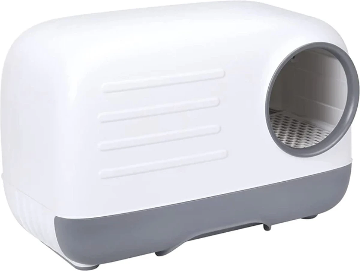 Merkloos PETLUX® XL Kattenbak Retro Design Met Lade, Schep En Opbergruimte - Grote Kattenbak - Kaki 11 Merkloos PETLUX® XL Kattenbak Retro Design Met Lade, Schep En Opbergruimte - Grote Kattenbak - Kaki - Afbeelding 10