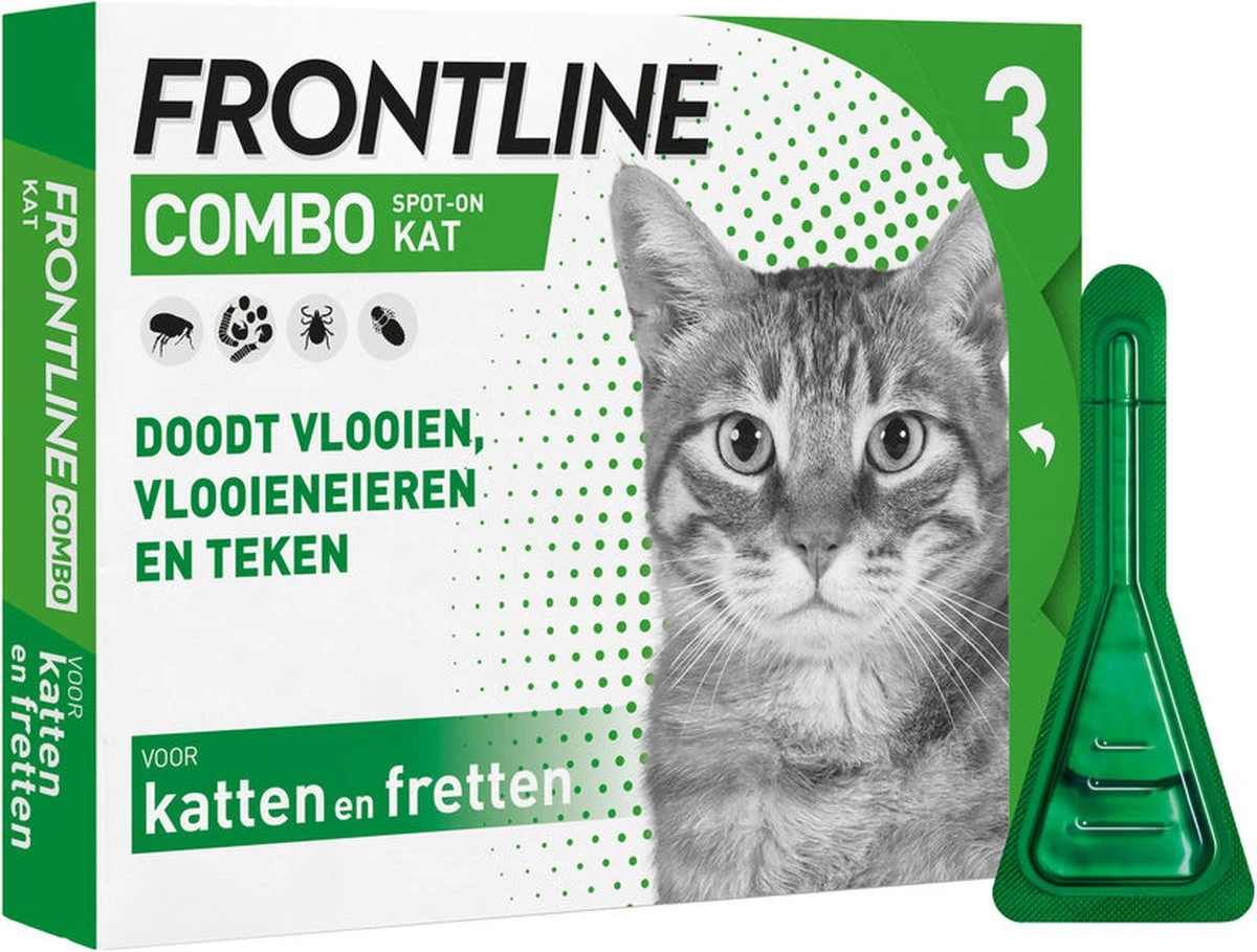 Frontline Combo Anti Vlooienmiddel En Tekenmiddel Kat - 3 Pipetten 13 Frontline Combo Anti Vlooienmiddel En Tekenmiddel Kat - 3 Pipetten - Afbeelding 11