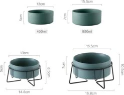 GIZMO 2x Voerbak Kat - 400 Ml - Groen - Keramische Drink- & Voerbakken Met Standaard - 13 Cm - 2 Stuks 21 GIZMO 2x Voerbak Kat - 400 Ml - Groen - Keramische Drink- & Voerbakken Met Standaard - 13 Cm - 2 Stuks -Kattenproducten 1200x917 1