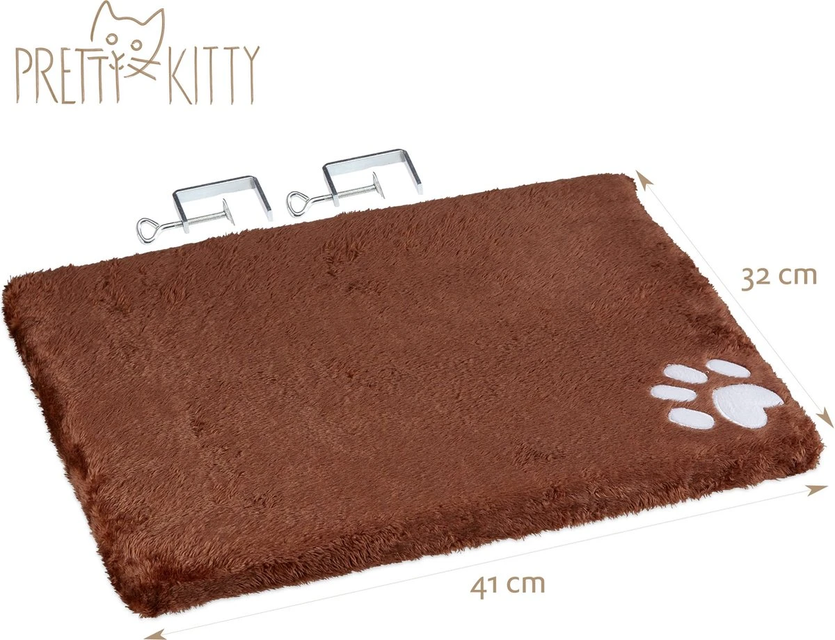 PRETTY KITTY Cat Window Bed 32x41cm: Knuffelig Kattenbed Voor De Vensterbank, Premium Kattenbed Fluffy Voor Het Raam, Vensterbank Kat - Wasbaar, Vensterbank Kat 4 PRETTY KITTY Cat Window Bed 32x41cm: Knuffelig Kattenbed Voor De Vensterbank, Premium Kattenbed Fluffy Voor Het Raam, Vensterbank Kat - Wasbaar, Vensterbank Kat - Afbeelding 2