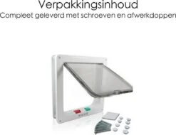 Merkloos Kattenluik - Inclusief Tunnel - 4 Vergendelingsstanden - Wit - Waterdicht - 23 X 25 X 5.5 Cm -Kattenproducten 1200x922 1