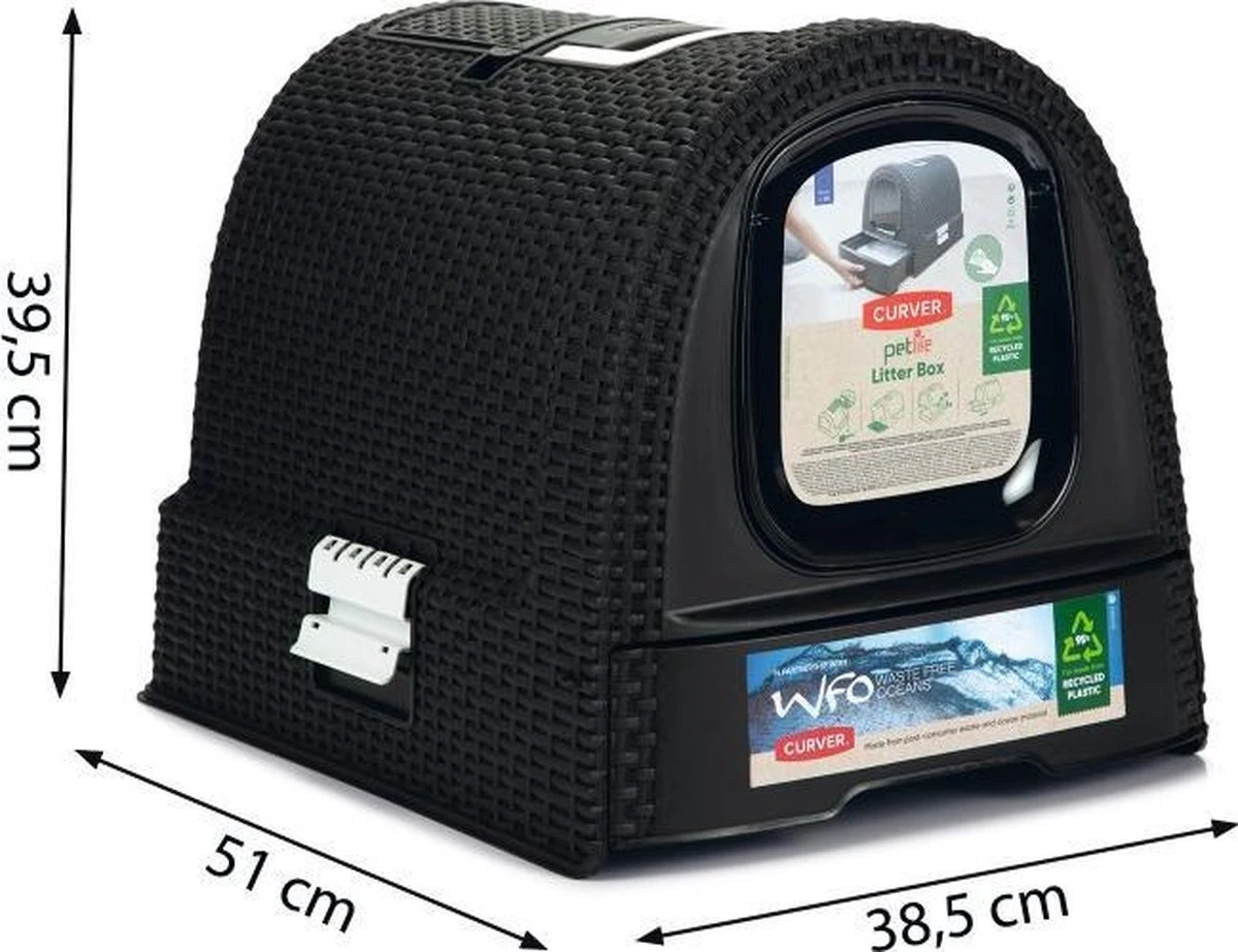 Curver Kattenbak - Antraciet - 51 X 38,5 X 39,5 Cm 14 Curver Kattenbak - Antraciet - 51 X 38,5 X 39,5 Cm - Afbeelding 12