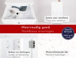 WONDERMAKE® Grote Kattenkast Houten Voor Kattenbak Kattentoilet, XL-kattenbak Dressoir Kastje Met Schuiflade, Designer Kattenhuis Met Kattenhol Kattenbakkast, Kasten Kast Voor Katten Binnen Hoog, 51 X 46 X 96 Cm, Wit 11 WONDERMAKE® Grote Kattenkast Houten Voor Kattenbak Kattentoilet, XL-kattenbak Dressoir Kastje Met Schuiflade, Designer Kattenhuis Met Kattenhol Kattenbakkast, Kasten Kast Voor Katten Binnen Hoog, 51 X 46 X 96 Cm, Wit -Kattenproducten 1200x922 5