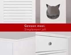 WONDERMAKE® Grote Kattenkast Houten Voor Kattenbak Kattentoilet, XL-kattenbak Dressoir Kastje Met Schuiflade, Designer Kattenhuis Met Kattenhol Kattenbakkast, Kasten Kast Voor Katten Binnen Hoog, 51 X 46 X 96 Cm, Wit 13 WONDERMAKE® Grote Kattenkast Houten Voor Kattenbak Kattentoilet, XL-kattenbak Dressoir Kastje Met Schuiflade, Designer Kattenhuis Met Kattenhol Kattenbakkast, Kasten Kast Voor Katten Binnen Hoog, 51 X 46 X 96 Cm, Wit -Kattenproducten 1200x922 7