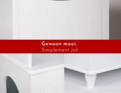 WONDERMAKE® Grote Kattenkast Houten Voor Kattenbak-box Kattentoilet, XL-kattenbak Dressoir Kastje, Designer Kattenhuis Met Kattenhol Kattenmand, Kasten Kast Voor Badkamer, 73,5 X 51,5 X 57 Cm, Wit 12 WONDERMAKE® Grote Kattenkast Houten Voor Kattenbak-box Kattentoilet, XL-kattenbak Dressoir Kastje, Designer Kattenhuis Met Kattenhol Kattenmand, Kasten Kast Voor Badkamer, 73,5 X 51,5 X 57 Cm, Wit -Kattenproducten 1200x922 9