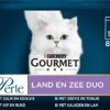 Gourmet Perle - Kattenvoer Natvoer - Land & Zee Duo Met Kip En Rund - 48 X 85 Gram -Kattenproducten 1200x942