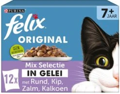Felix Original Mix Senior 7+ In Gelei - Katten Natvoer - 4x12x85 Gr