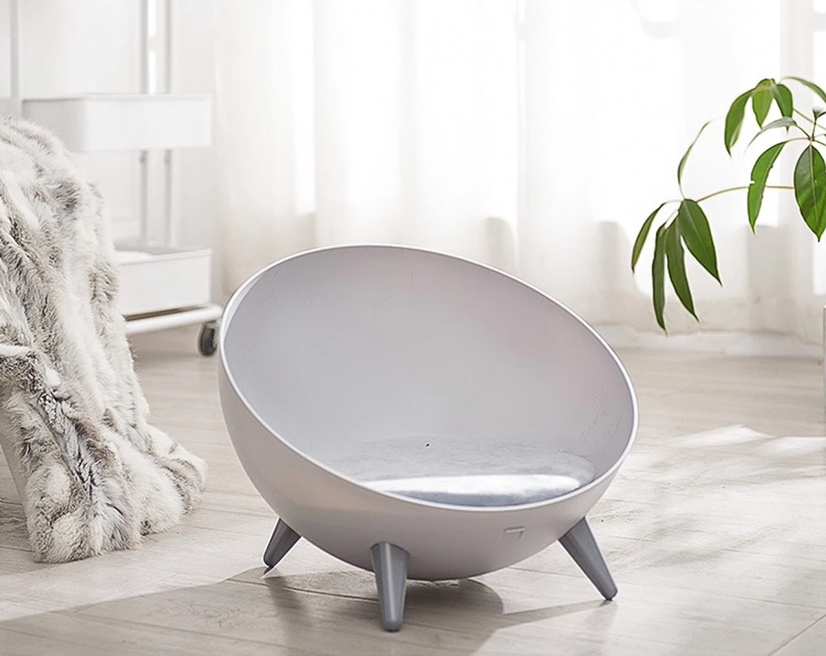 Cats&Co Hemisferische Designer Kattenstoel Kunststof Wit 3 Cats&Co Hemisferische Designer Kattenstoel Kunststof Wit