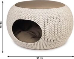Curver Cozy Pet Home - Kattenmand - Crème - Ø 55 Cm 11 Curver Cozy Pet Home - Kattenmand - Crème - Ø 55 Cm -Kattenproducten 1200x958