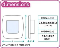 Ferplast Swing Poezendeur 5T - Wit - 22,5 X 9,6 X 25,2 Cm -Kattenproducten 1200x960 3