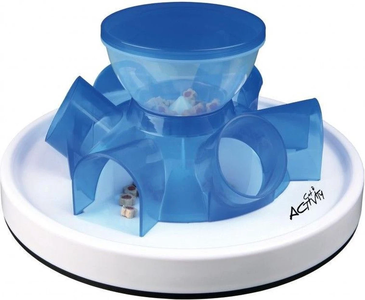 TRIXIE Kattenspeelgoed Tunnel Feeder Strategiespel - Blauw 11 TRIXIE Kattenspeelgoed Tunnel Feeder Strategiespel - Blauw - Afbeelding 9