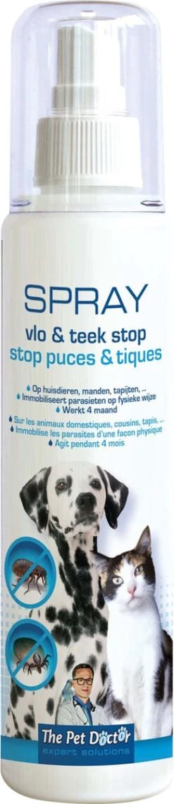 BSI The Pet Doctor - Vlo En Teek Stop Spray - Honden - Dierenverzorging - Voor De Afweer Van Teken, Vlooien En Andere Insecten Bij Honden En Katten - 200 Ml -Kattenproducten 260x1200