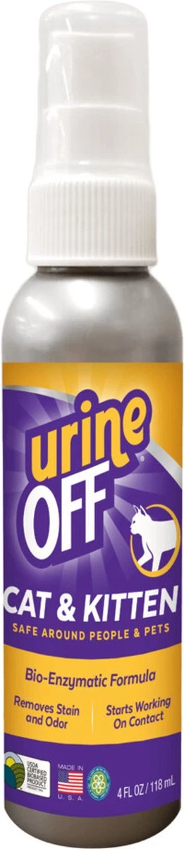 Urine Off - Geur En Vlekverwijderaar Voor Kitten En Kat Urine 118 Ml 3 Urine Off - Geur En Vlekverwijderaar Voor Kitten En Kat Urine 118 Ml
