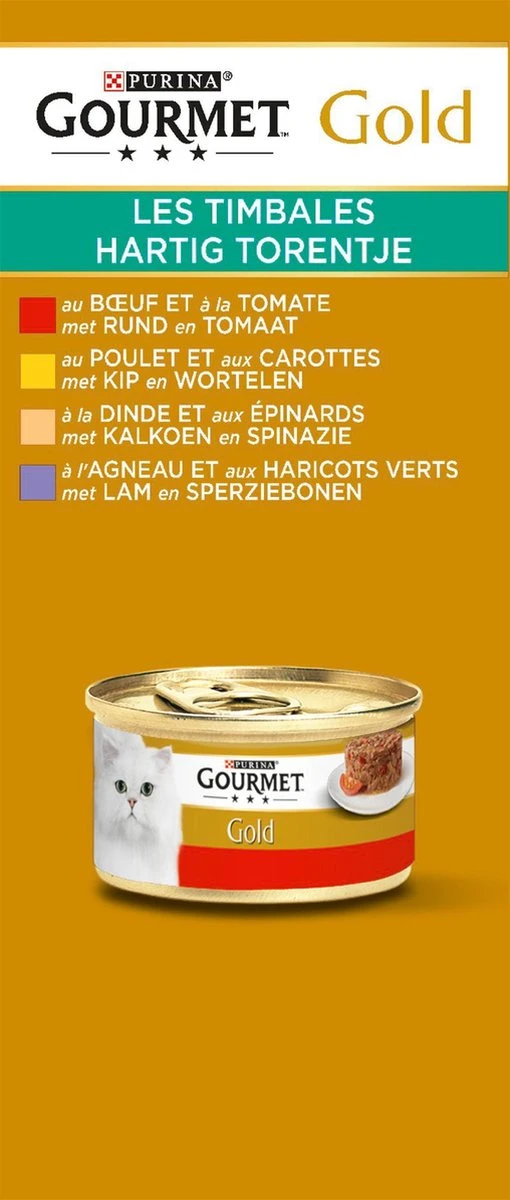 Gourmet Gold Hartig Torentje - Kattenvoer Natvoer - Vlees Met Groente Mix - 48 X 85 G 10 Gourmet Gold Hartig Torentje - Kattenvoer Natvoer - Vlees Met Groente Mix - 48 X 85 G - Afbeelding 8