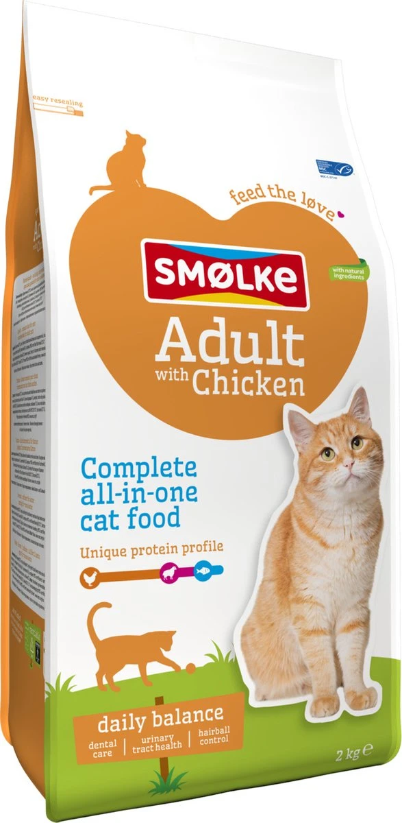 Smolke Kattenvoer Adult Kip 2 Kg 3 Smolke Kattenvoer Adult Kip 2 Kg