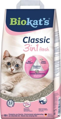 Biokat's Classic Fresh 3in1 Babypoeder - 10 L - Kattenbakvulling - Klontvormend - Babypoeder Geur 15 Biokat's Classic Fresh 3in1 Babypoeder - 10 L - Kattenbakvulling - Klontvormend - Babypoeder Geur -Kattenproducten 615x1200 1