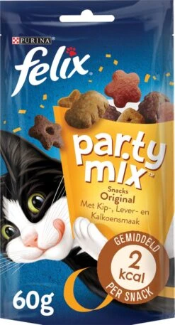 Felix Cat Snacks Party Mix - Kattensnacks Original En Seaside - 16 X 60g 18 Felix Cat Snacks Party Mix - Kattensnacks Original En Seaside - 16 X 60g -Kattenproducten 649x1200 1