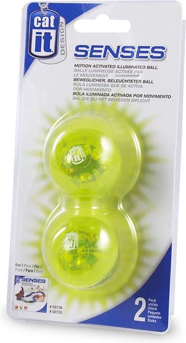 Catit CA Design Senses - Verlichte Bal - Kattenspeelgoed - 2ST 2 Catit CA Design Senses - Verlichte Bal - Kattenspeelgoed - 2ST