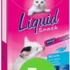 Merkloos Vitakraft Cat Liquid-Snack Zalm & Omega 6 Stuks - 5 Verpakkingen -Kattenproducten 657x1200