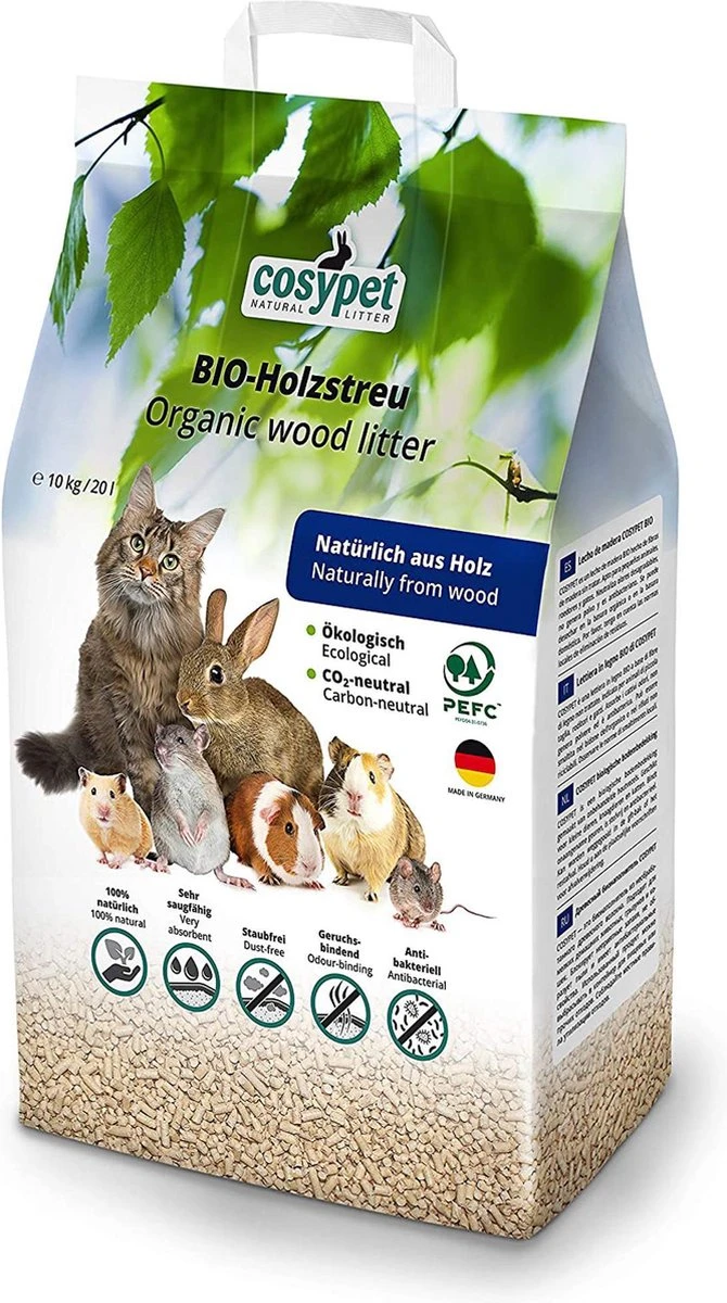 CosyPET Houtkorrels Kattenbakvulling 20L 3 CosyPET Houtkorrels Kattenbakvulling 20L