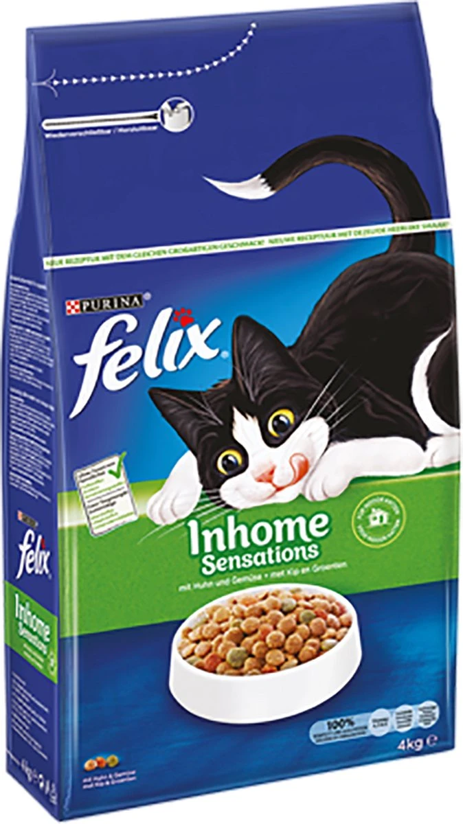 Felix Inhome Sensations - Katten Droogvoer Kip, Granen & Tuingroenten - 4kg 10 Felix Inhome Sensations - Katten Droogvoer Kip, Granen & Tuingroenten - 4kg - Afbeelding 8