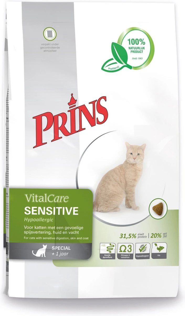 Prins - VitalCare Sensitive Hypoallergic - Kattenvoer - 5 Kg 15 Prins - VitalCare Sensitive Hypoallergic - Kattenvoer - 5 Kg - Afbeelding 13