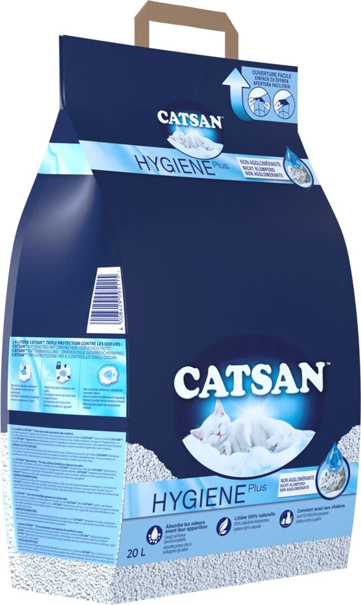 Catsan Hygiene Plus - Kattenbakvulling Geurabsorberend - 20 L 6 Catsan Hygiene Plus - Kattenbakvulling Geurabsorberend - 20 L - Afbeelding 4