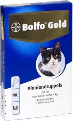 Bayer Bolfo Gold 80 Anti Vlooienmiddel - Kat - > 4 Kg - 4 Pipetten 19 Bayer Bolfo Gold 80 Anti Vlooienmiddel - Kat - > 4 Kg - 4 Pipetten -Kattenproducten 726x1200