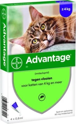Bayer Anti Vlooienmiddel Advantage 80 > 4 Kg - 4 X 0,8 Ml 33 Bayer Anti Vlooienmiddel Advantage 80 > 4 Kg - 4 X 0,8 Ml -Kattenproducten 734x1200 3
